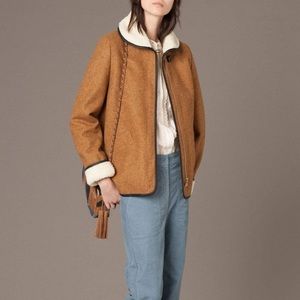 Sessun Maple Paolo shearling wool coat